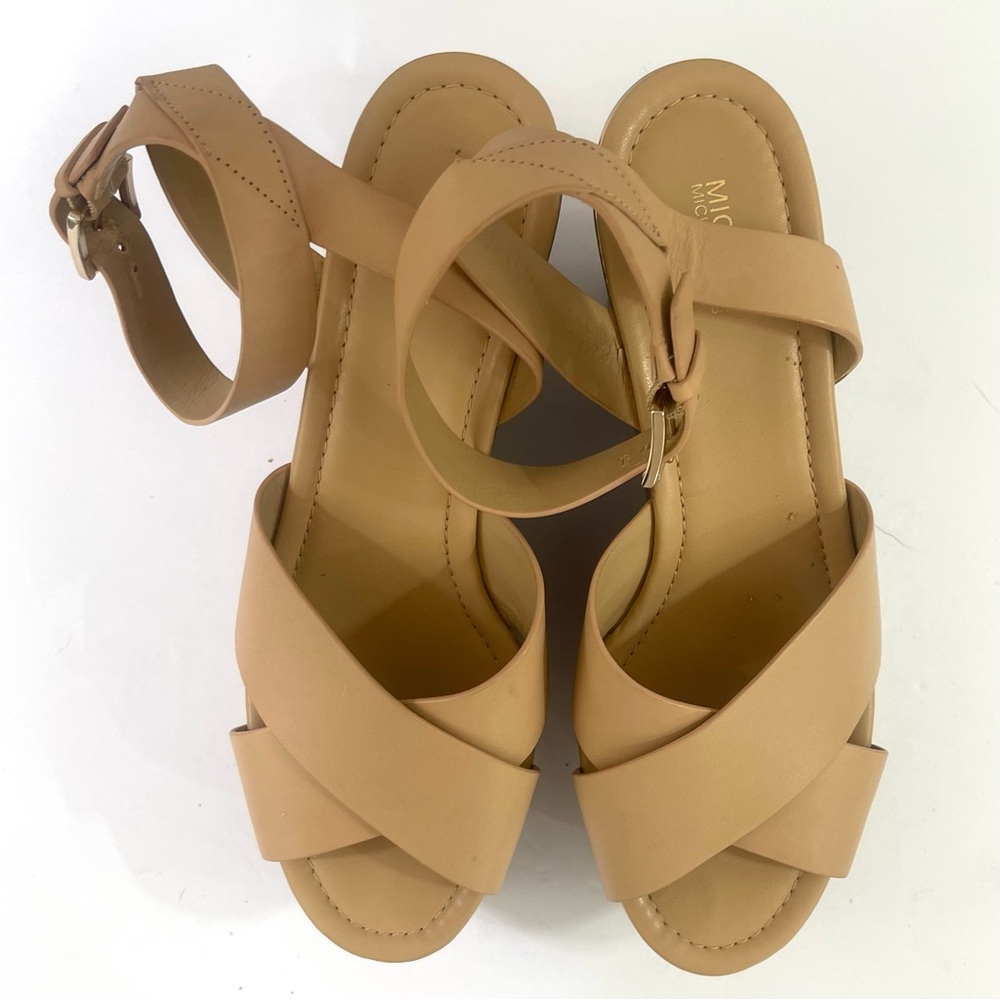 Michael Kors Abbott Wood Wedge Sandals - Picture 5 of 12